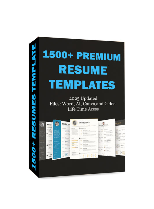 1500+ CV & Resume Templates Bundle – ₹199
